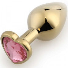 Play Secrets Anal Plug Heart Shape Medium, золотой/розовый