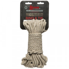 Doc Johnson Kink Bind & Tie Hemp Bondage Rope 15м, бежевая